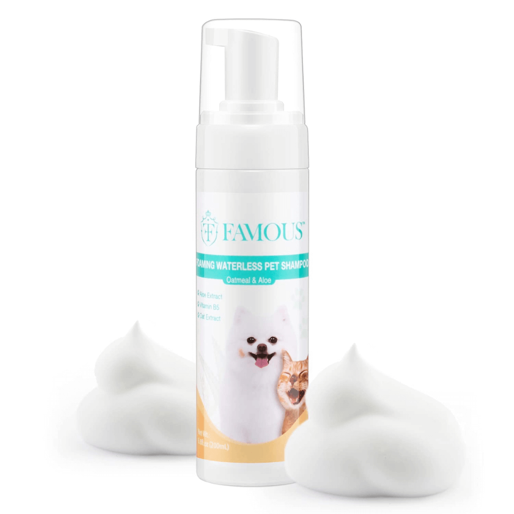 Waterless foam dog sales shampoo