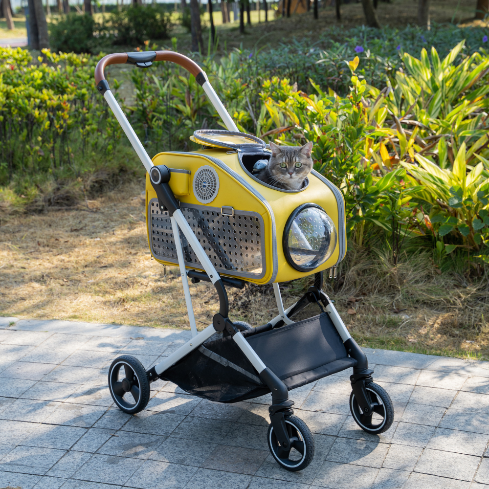 Foldable Skylight Pet Stroller